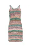 Chloé Chloe Woman Multicolor Crochet Mini Dress In Multicolor