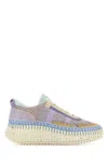 Chloé Chloe Women Multicolor Fabric Nama Sneakers In Dreamylavender