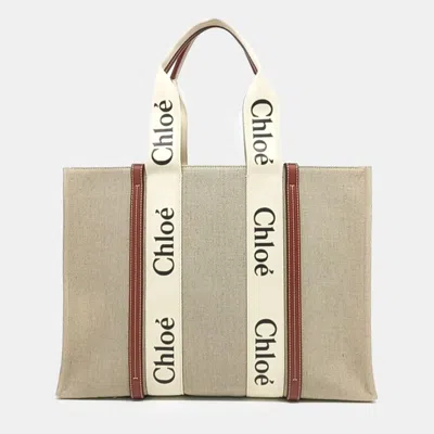 Pre-owned Chloé Multicolor Fabric Woody Large Bag
