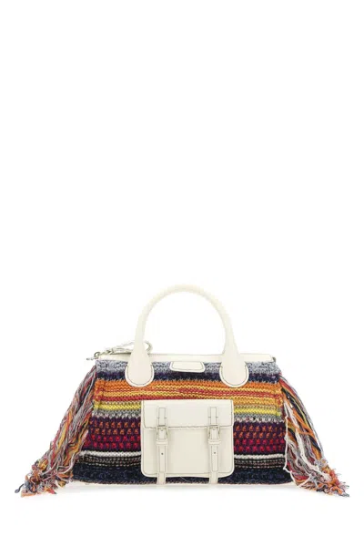 Chloé Multicolor Leather And Cashmere Medium Edith Handbag