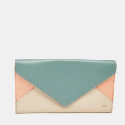 Pre-owned Chloé Multicolor Leather Envelope Continental Wallet