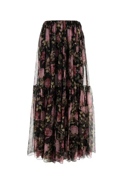 Chloé Multicolor Linen Skirt