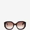Chloé Naomy Sunglasses In Dark Havana/brown Sunglasses In Multicolor