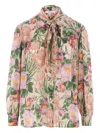 Chloé Turtleneck Jersey Wool Sweater With Floral Print Women