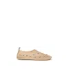 Chloé Rita Blushy Beige Ballet Flats In Transparent Mesh Women In Brown