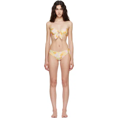 Chloé Multicolor Sunbleached Flower Print Bikini Top
