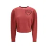 Chloé Short And Fitting Pullover With Wool Logo In Red