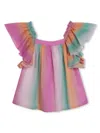 Chloé Lotus Leaf-edged Shirt In Multicolour