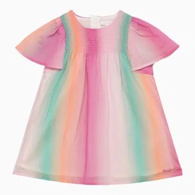 Chloé Multicoloured Cotton Dress In Multicolor
