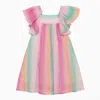 Chloé Faded Striped Dress In Multicolor