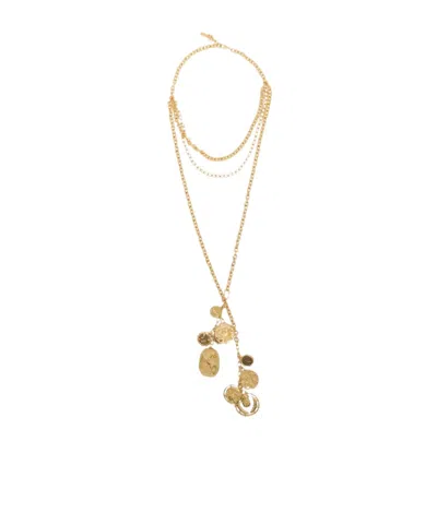 Chloé Multi-layered Chain Pendant Necklace In Yellow