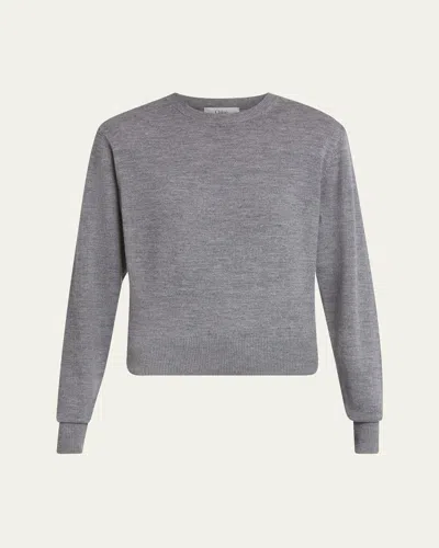 Chloé Multistitch Wool Sweater In Urban Grey