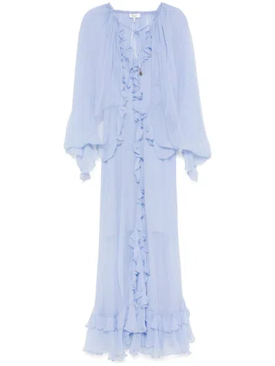 CHLOÉ MUSLIN CAPE MAXI DRESS