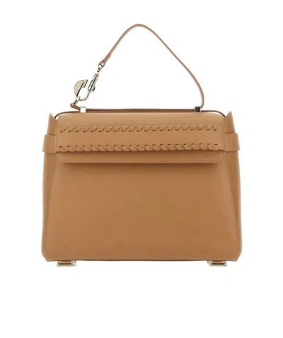 Chloé Braided Leather Nacha Bag In Brown