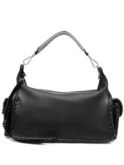 Chloé Nahir Leather Tote Bag In Black