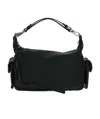 Chloé Textured Leather Nahir Shoulder Bag With Gold Metal Trim In Black