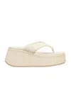 Chloé Leather Nama Platform Thong Sandals 50 In Brown