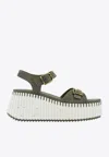 Chloé Nama Suede Platform Sandals