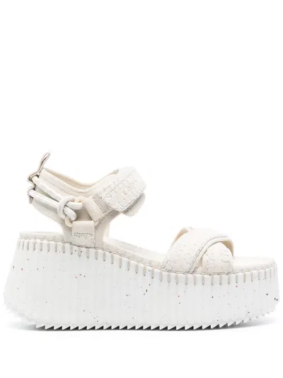 CHLOÉ NAMA 85MM PLATFORM SANDALS