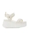 Chloé Nama Sandals In White
