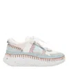 Chloé Nama Low-top Sneaker In Lower-impact Mesh In Blue