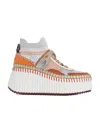 Chloé Baskets Compensées Nama Femme Brun Taille 40 100% Cuir De Veau, Polyester, Polyuréthane Thermoplasti In White