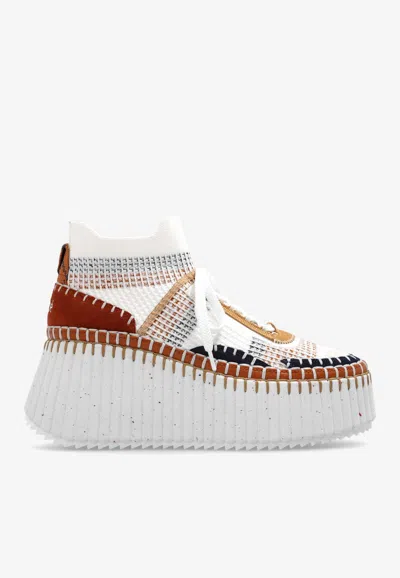 Chloé Nama High-top Platform Sneakers In Multi