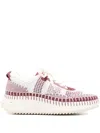 Chloé Nama Lace-up Sneakers In White