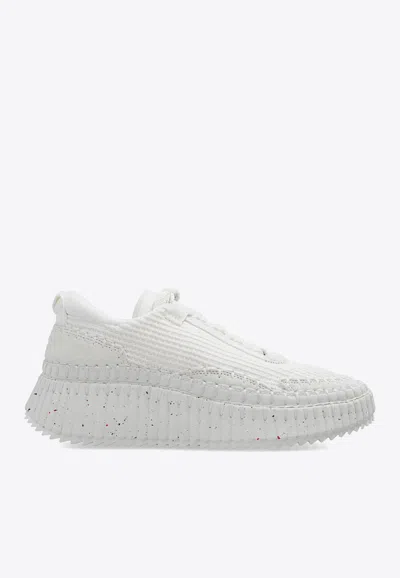 CHLOÉ NAMA LACE-UP SNEAKERS