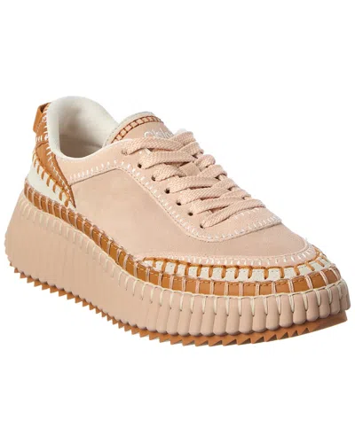 CHLOÉ CHLOÉ  NAMA LEATHER & SUEDE SNEAKER