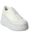 Chloé Nama Leather Platform Sneakers In Multi