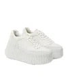 Chloé Nama Leather Platform Sneakers In White