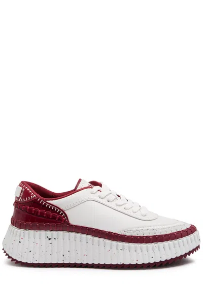 Chloé Chloe Nama Leather Sneaker In Red