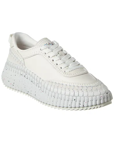 Chloé Nama Leather Sneaker In White
