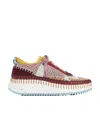 Chloé Nama Sneaker In Lower-impact Mesh In Multicolor