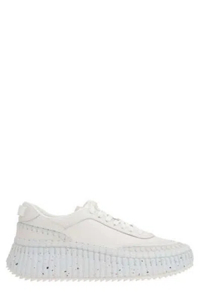 Chloé Nama Low-top Sneakers In Brilliant White