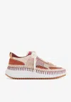 Chloé Nama Low-top Sneakers In Brown