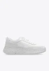 Chloé Nama Embroidered Suede And Recycled Mesh Sneakers In White