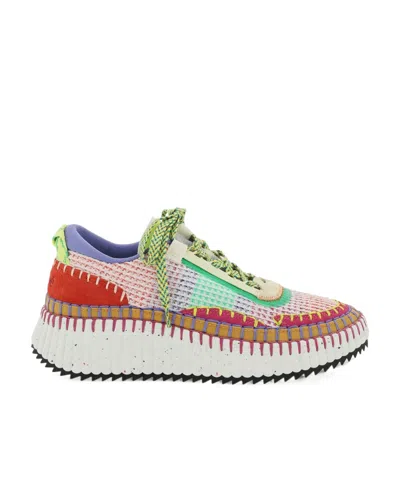 Chloé Nama Low-top Sneakers In White
