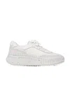 Chloé Nama Embroidered Suede And Recycled Mesh Sneakers In White