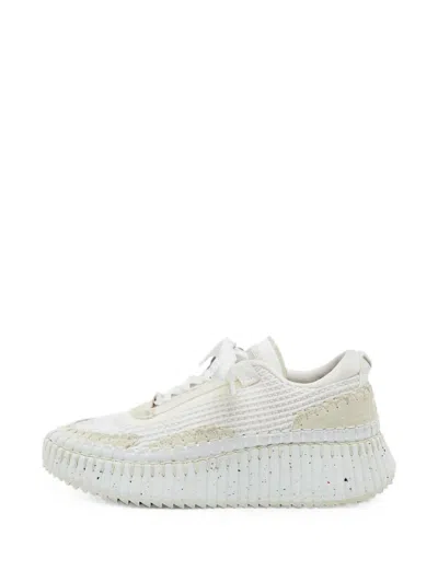 Pre-owned Chloé Nama Low-top Sneakers In White