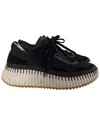 Chloé Nama Low-top Mesh Sneakers With Suede Inserts