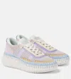 Chloé Chloe Women Multicolor Fabric Nama Sneakers In Purple