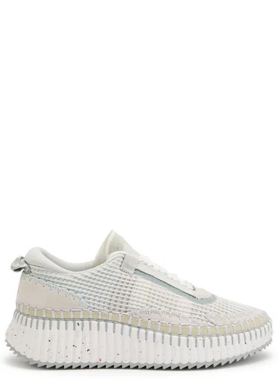 Chloé Chloe Nama Panelled Knitted Sneakers In Multi