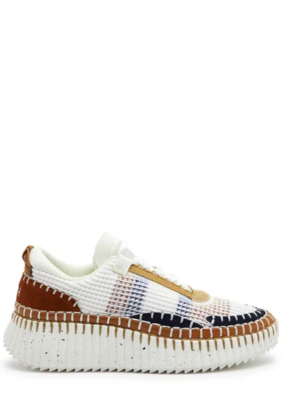Chloé Chloe Nama Panelled Recycled Mesh Sneakers In Red