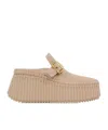 Chloé Nama Platform Clogs In Sand-colored