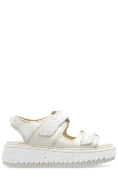 Chloé Nama Platform Sandals In Beige