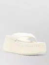 Chloé Leather Nama Platform Thong Sandals 50 In Neutral