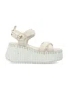 Chloé Nama Sandals In White