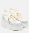 Chloé Nama Platform Slip-on Sneakers In White
